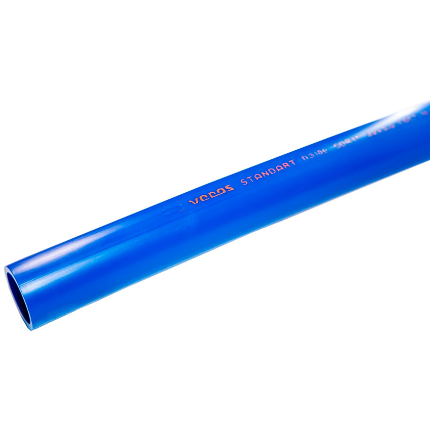 Труба ПНД 50 ПЭ100 Pn16 SDR11 (бухта 100м) (синий цвет) VODOS Standart