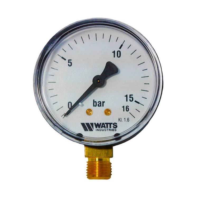 Манометр WATTS MDR 100/16 0-16bar RAD