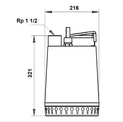 Дренажный насос Grundfos UNILIFT AP 12.50.11.A3 1,7/1,2kW 3,2A 3x400V 50Hz