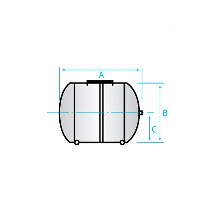 Бак мембранный SPTY  24H 10 bar\90*C BUTYL горизонтальный Waterstry