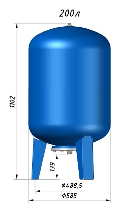 Гидроаккумулятор VODOS WTR 200 VERT