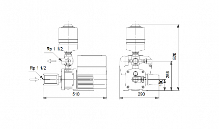 Насосная установка CMBE 10-27 1,1kW 1х230V Grundfos