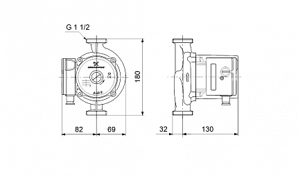 Насос  UPS 25-125  1x230V 50Hz Grundfos