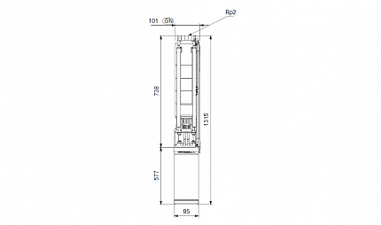 Насос скважинный SP  9 - 10 1х220V P 2,2 кВт  4 Grundfos