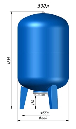 Гидроаккумулятор VODOS WTR 300 VERT