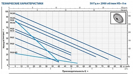 PKm 200  вихревой насос - корпус из чугуна с катафарезной обработкой