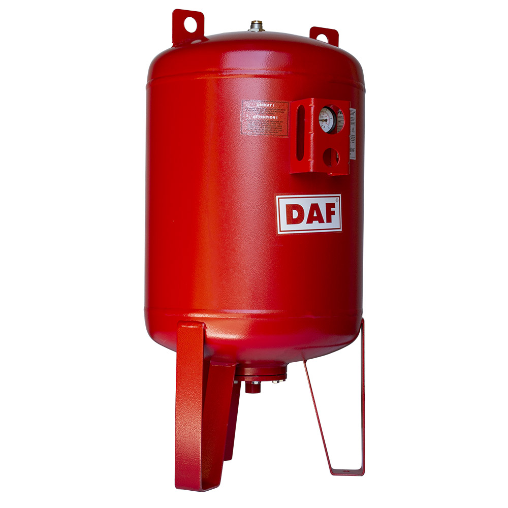 TR150 Расширительный бак 150л Верт,EPDM, Красный, макс. давл. 25 бар, размеры 450х960 мм, присоед. 1