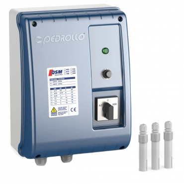 QSM 100 пульт управления однофазный 0,75кВт 7,0А 35мкФ с датчиком уровня