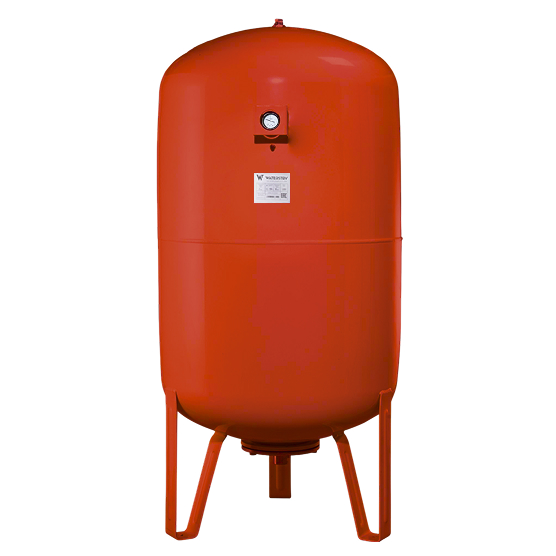 Бак мембр.верт. CW-LV 50  25bar -10 °C / + 99 °C 1" на ножках c манометром (красный)