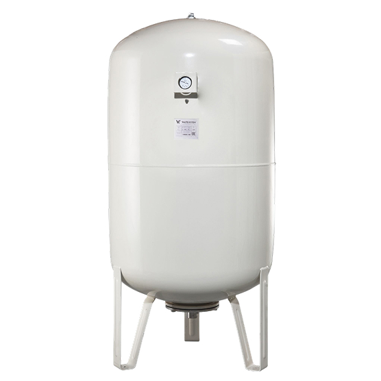 Бак мембр.верт. CW-LV 200  30bar -10 °C / + 99 °C 1 1/4" на ножках с манометром (серый)