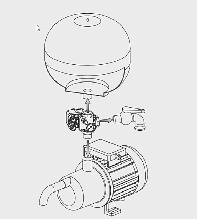 Купить Реле давления (с маном) "Vodotok" РС-9С (с каб.) (Н1/4 , В1/4 , В1/4 , до