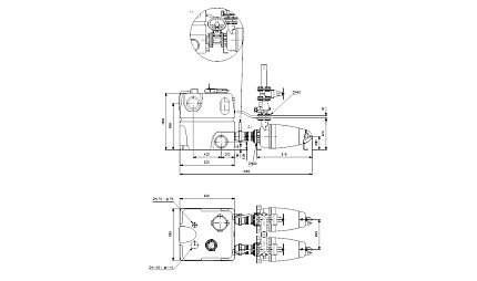 Канализационная насосная установка  MDV.80.80.75.2.51D/450.SE  8,9/7,5 kW  16,2 A 3x400V 50Hz