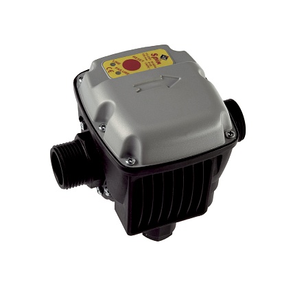 SPIN Реле потока 115-230V 12A автоперезапуск(60 мин/4попыт) IP65 вх/вых 1 внешнее соединение(штуцер), клапан с отверствием.