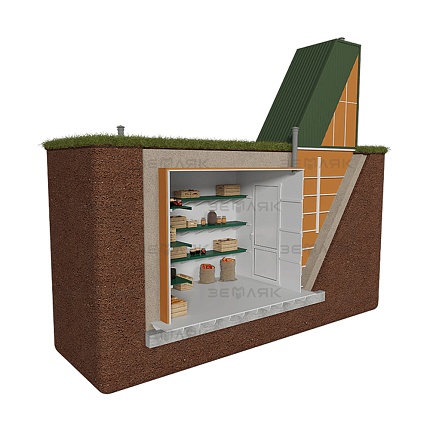 Погреб ЗЕМЛЯК Премиум Плюс 1500x1500x2500 мм