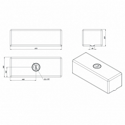 Емкость ЭВП 100 белый