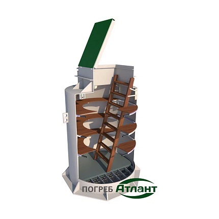 Погреб Атлант 1720х1720х2000