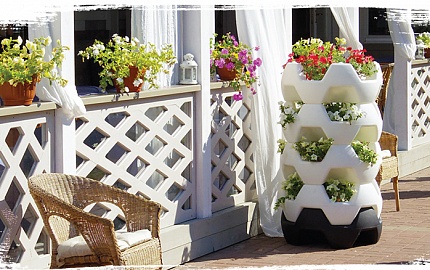 Вазон Flox белый