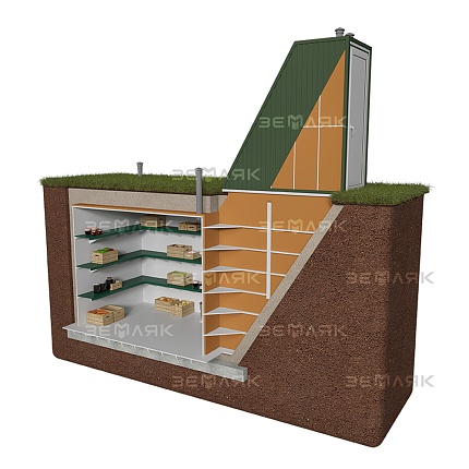 Погреб ЗЕМЛЯК Премиум Плюс 4500x2000x2500 мм