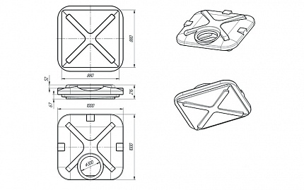 Бак для душа Rostok 110л