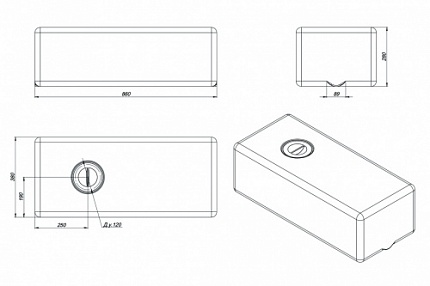 Емкость ЭВП 75 белый