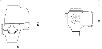 Реле давления с манометром и пятивыводным штуцером Italtecnica PM5-3W 1- FG ~250В 16A, усиленные стальные кольца