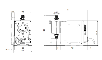 Дозировочный насос  DDE  6-10 P-PP/E/C-X-31U2U2FG  1x110-220V 50-60Hz  IP65