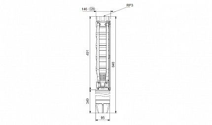 Насос  SP 46- 2BB  MS402  2.2kW  3x400V 50Hz  DOL