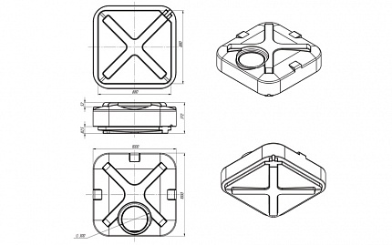 Бак для душа Rostok 250л