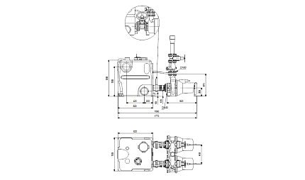 Канализационная насосная установка MDV.65.80.40.2.51.D/450.SL  4,8/4,0 kW  8,6 A 3x400V 50Hz