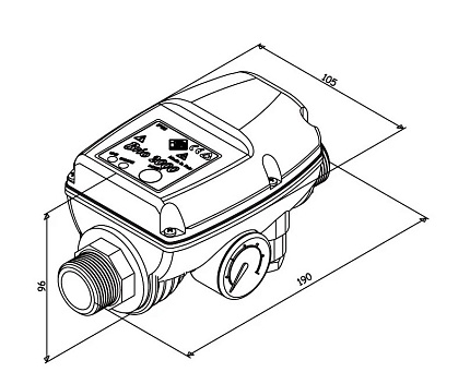 Пресс-контроль Italtecnica BRIO-M макс.12A 1/N/PE ~230В 50-60Гц IP65 (замена BRIO2000-M)