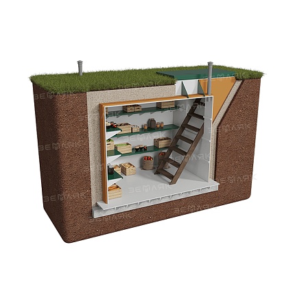 Погреб ЗЕМЛЯК Комфорт 3000x2000x2500 мм