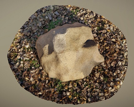 Камень D80/50 коричневый