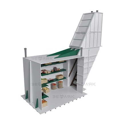 Погреб ЗЕМЛЯК Премиум Плюс 6000x2000x2500 мм