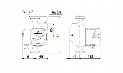 Насос  UPS 25-30 А  1x230V 50Hz Grundfos