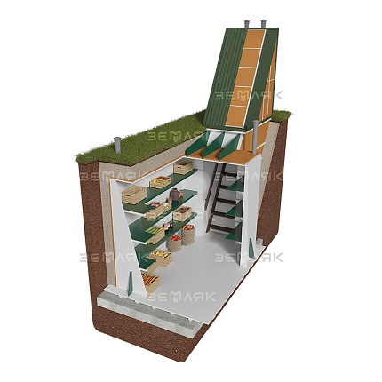 Погреб ЗЕМЛЯК Премиум Плюс 5500x2000x2500 мм