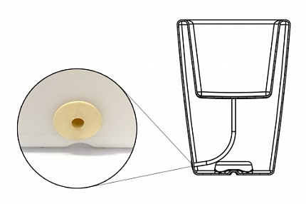 Кашпо Flox P 680 песочный гранит