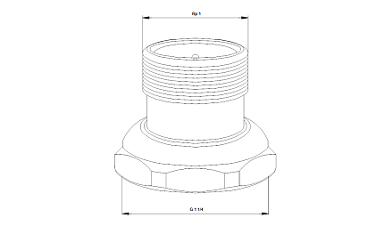 G  1 1/4 х R 1 AG  резьбовое б/р соединение   (к-т 2 шт) медь                                       Grundfos