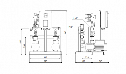 Насосная установка Hydro Multi-S 2 CM  3- 8  3х380V