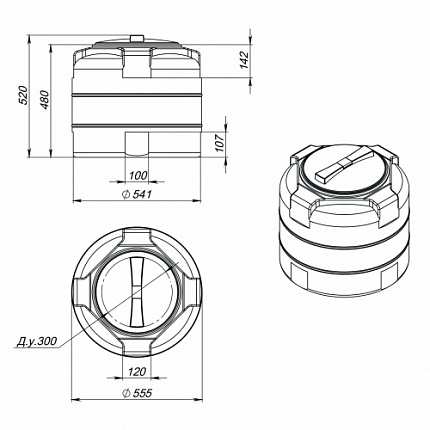 Емкость T 100 черный