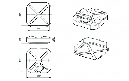 Бак для душа Rostok 200л с подогревом
