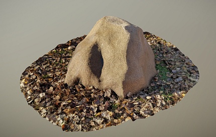 Камень D80/50 коричневый