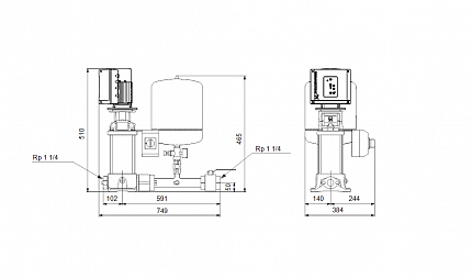 УСТАНОВКА ПОВЫШЕНИЯ ДАВЛЕНИЯ Hydro Solo E CRE 3-5 1x200-240V