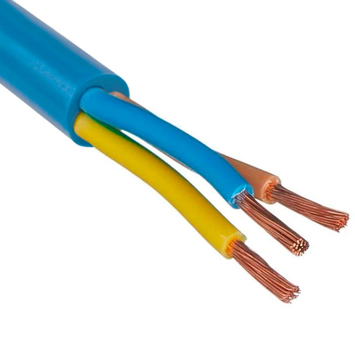 Кабель ПВС 3x1.5 голубой  Кабель ПВС 3x1.5 голубой