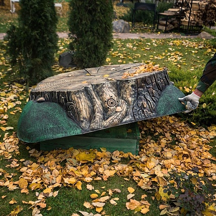 Крышка люка для септика Пень трухлявый 